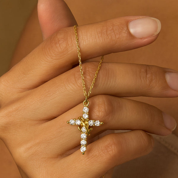 Collier Protecteur croix et couronne + Ebook Offert