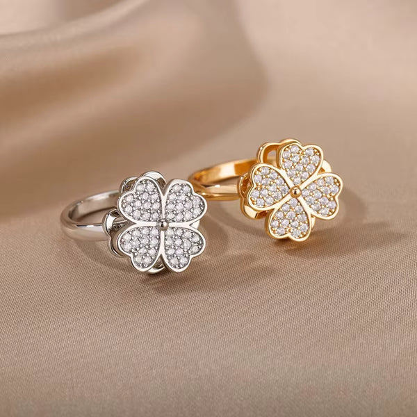 Bague Ajustable Trèfle Porte bonheur